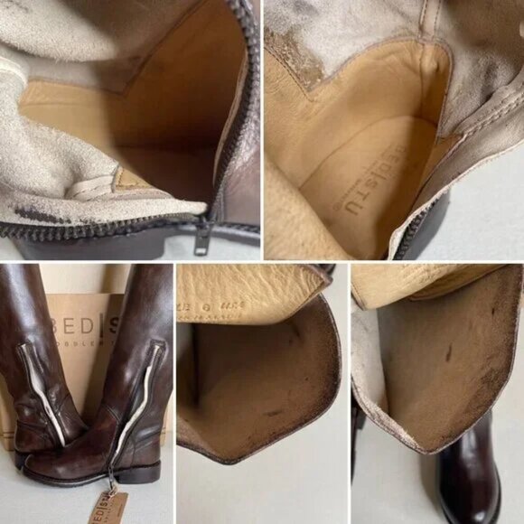 New BED STU Manchester Brown Leather Tall Riding Boots BedStu Size 6 - Picture 12 of 16